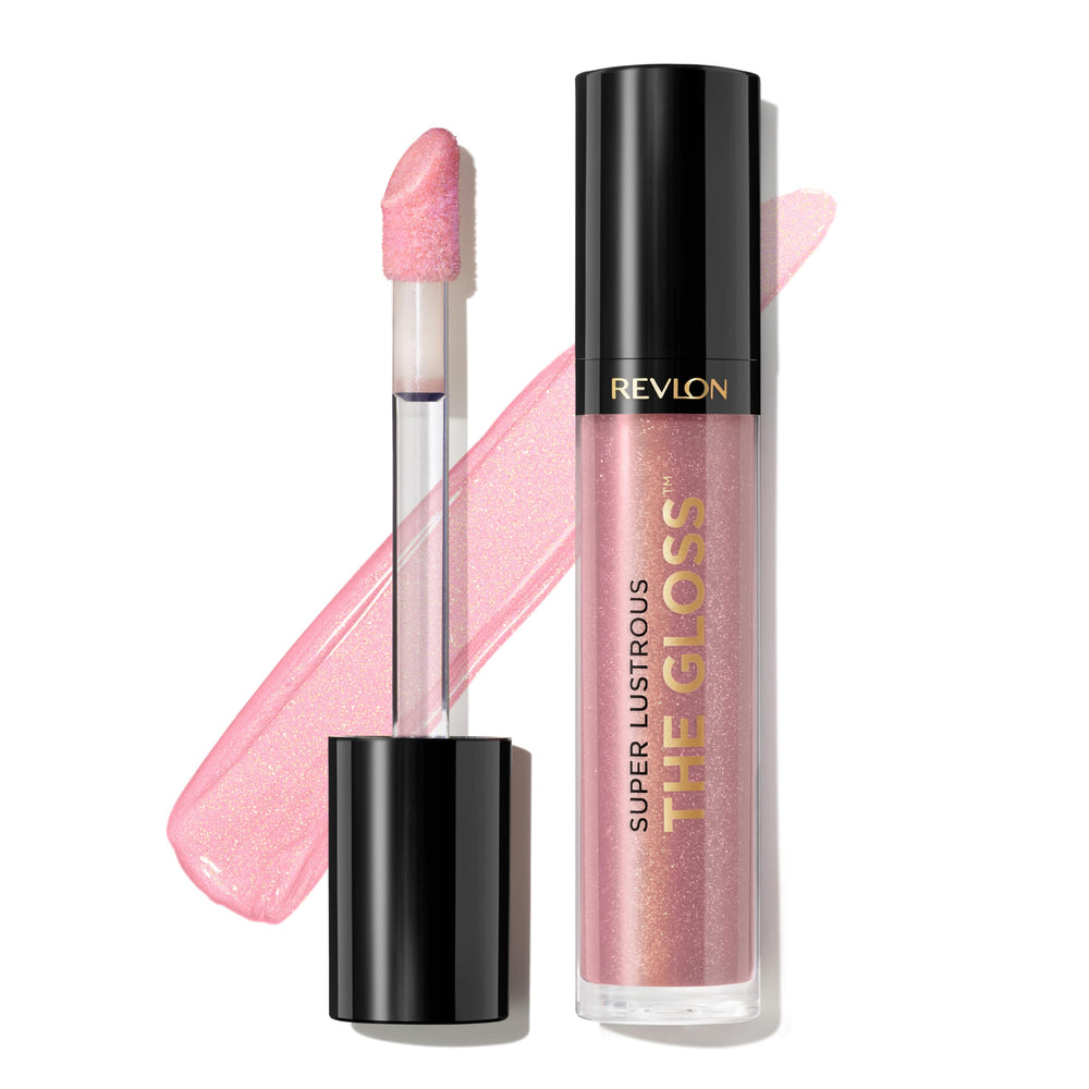 Revlon Super Lustrous front packaging showing shade 203 Lean In and gloss benefits