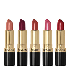 REVLON front packaging showing five-piece lipstick set and gift-ready box benefit versatility