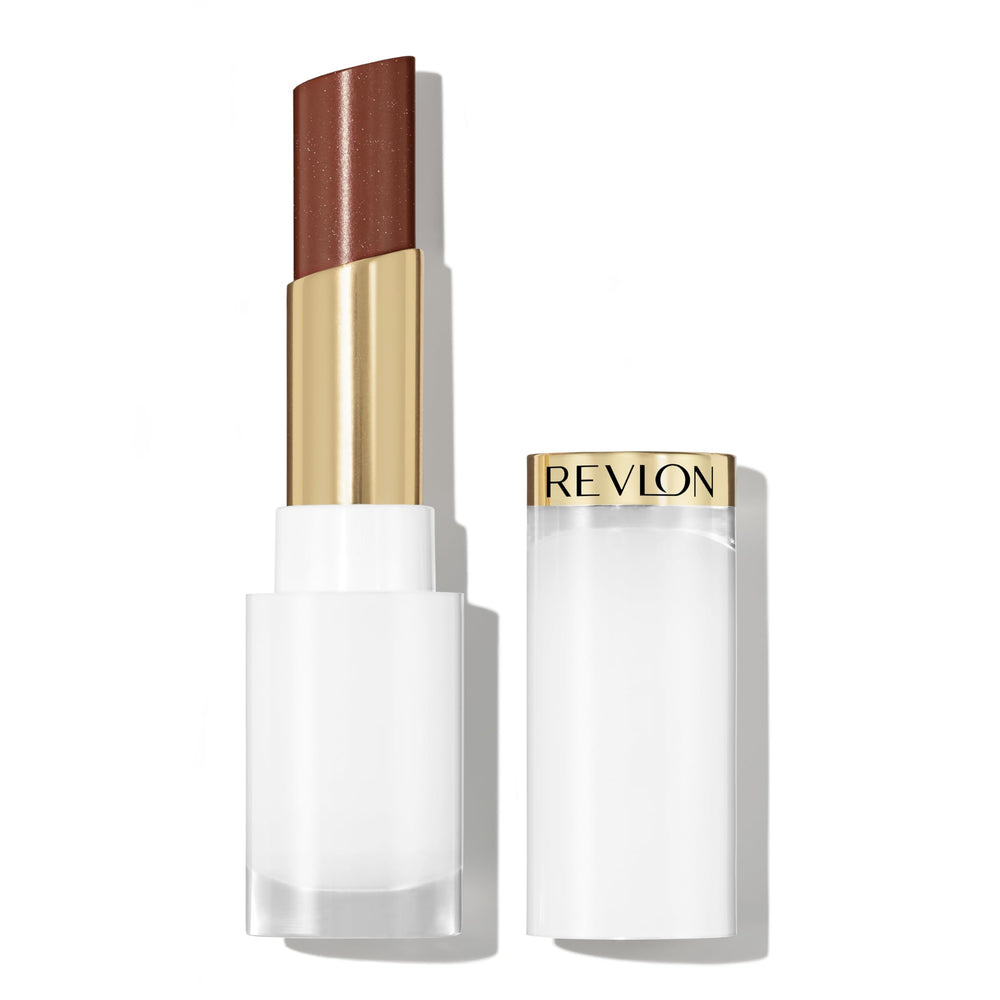 REVLON front packaging showing Chocolate Luster shade and glossy finish benefit