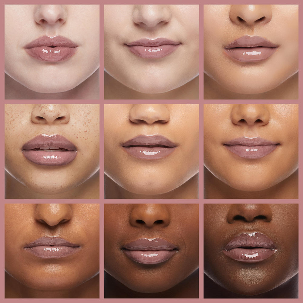 Model wearing Revlon Super Lustrous 203 Lean In for luminous lip look