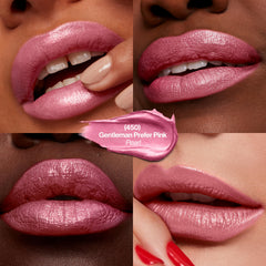REVLON lipstick swatch on arm showing true pink pigment and smooth payoff