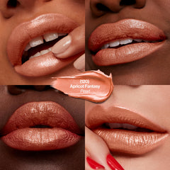 Revlon Super Lustrous swatch on arm illustrating Apricot Fantasy tone, true color benefit