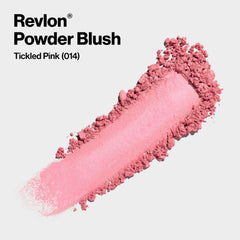 Close-up of Revlon powder pan revealing smooth microfine texture