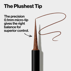 REVLON waterproof test droplets on eyeliner showing water resistance benefit