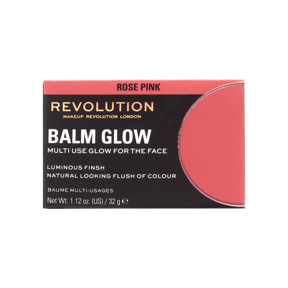 Revolution Balm Glow next to a coin showing compact 1.12 oz size and portability