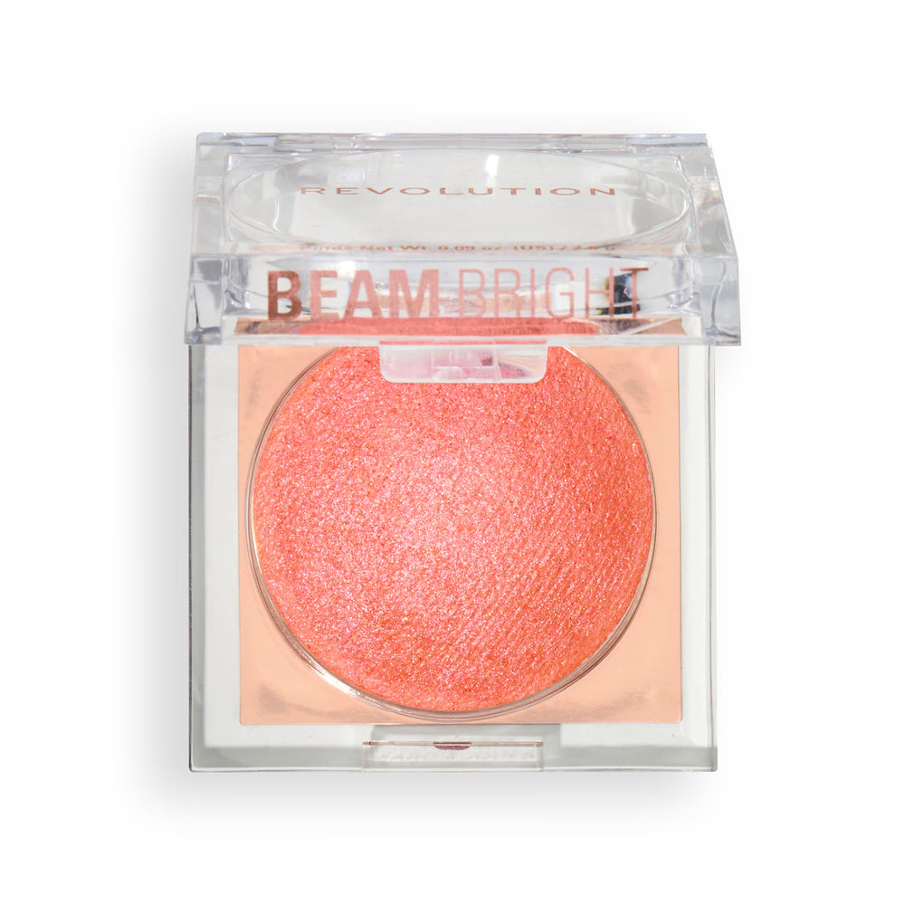 Revolution Beauty London side angle of pan showing pressed powder finish