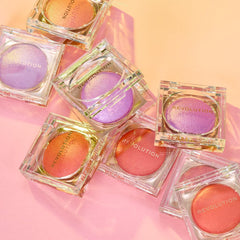 Revolution Beauty London powder and brush showing easy, blendable application