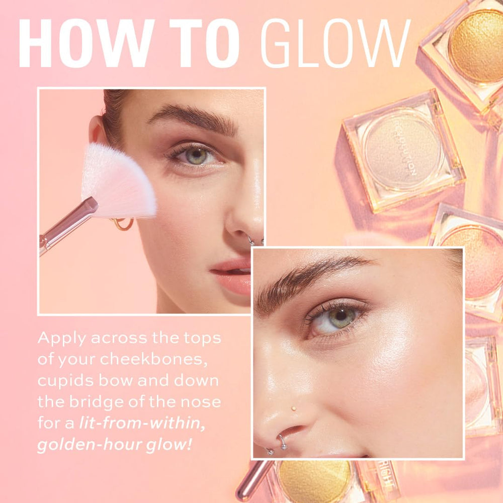 Revolution Beauty close-up texture of powder to liquid formula for smooth blending