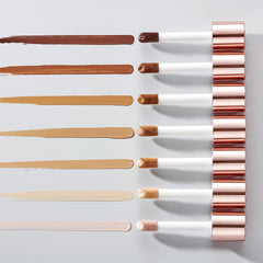 Revolution Beauty swatched texture showing creamy, blendable formula and buildable coverage