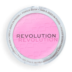 Revolution compact open showing pan size and label for easy travel benefit