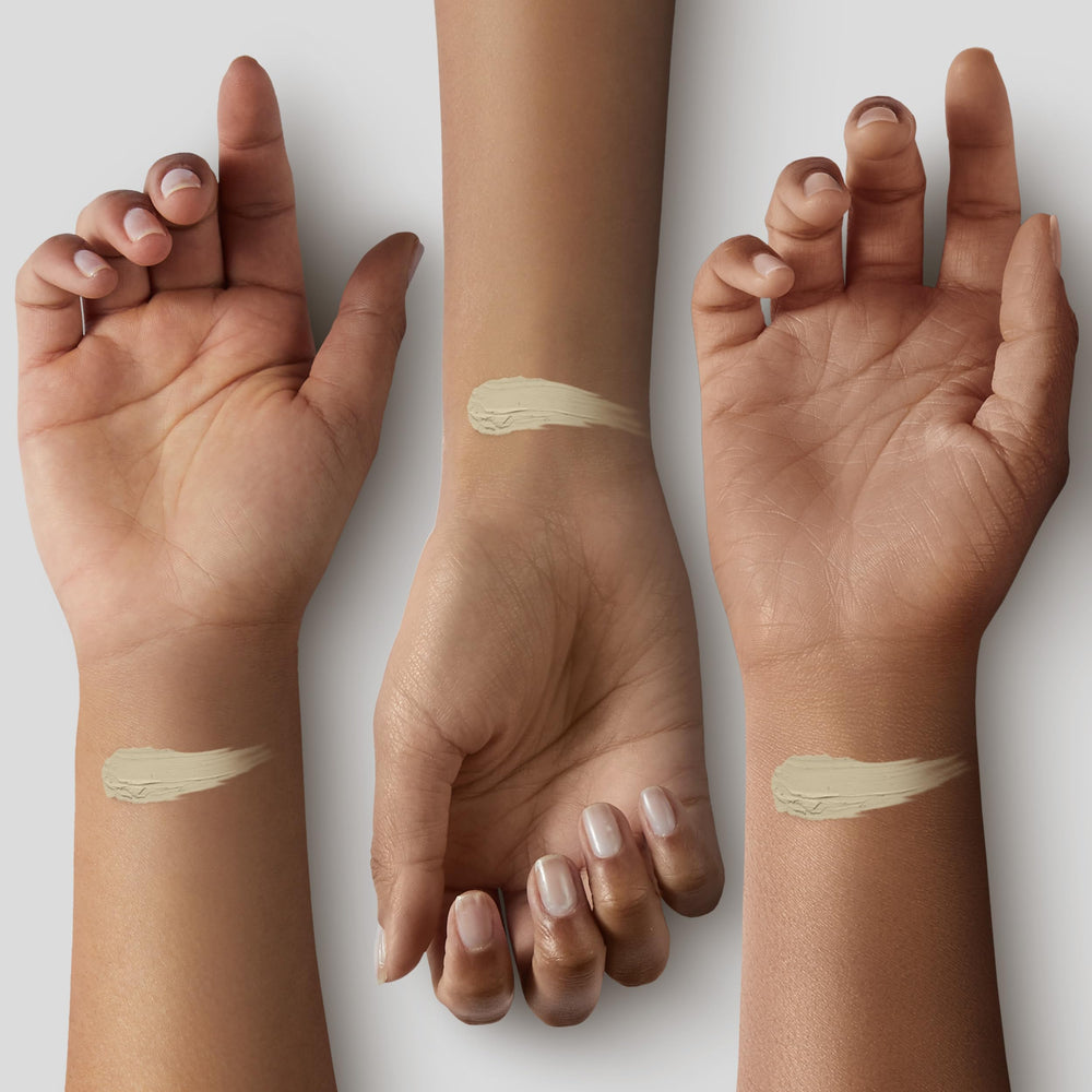 Revolution concealer texture close-up demonstrating smooth matte finish