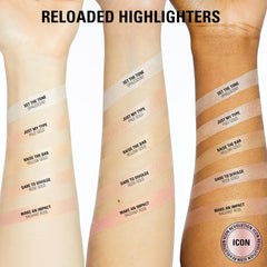 Revolution Beauty London swatch on forearm showing pigmented, blendable glow