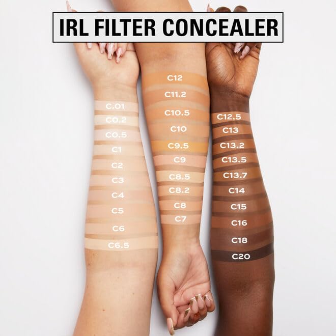 Revolution Beauty London creamy concealer texture swatches showing blendability