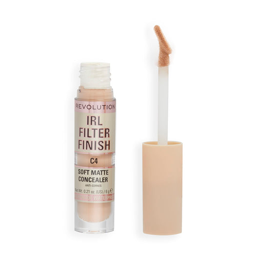 Revolution Beauty London front tube shot showing shade C4 and lasting coverage
