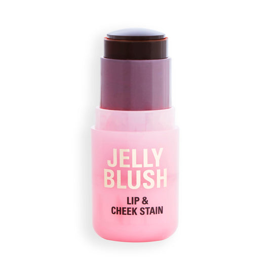Revolution Jelly Blush front packaging showing peach orange shade and compact design for easy use