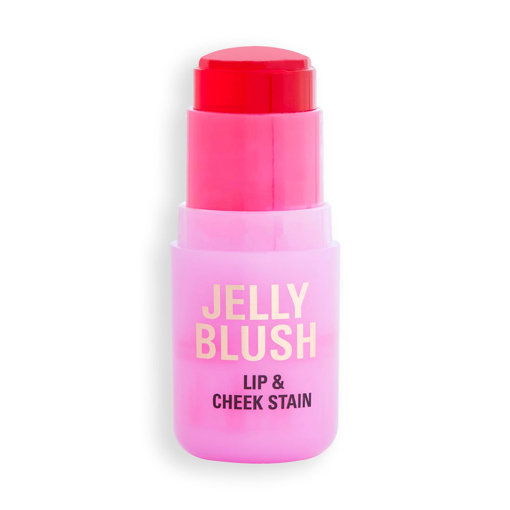 Revolution Jelly Blush Stick front packaging shows compact, travel-ready design and portability