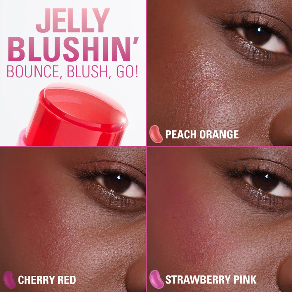 Revolution Jelly Blush Stick ingredients label showing hyaluronic acid and aloe benefits