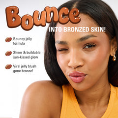 Revolution bronzer close-up of jelly texture highlighting blendable, bouncy finish