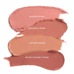 Revolution Lip Allure swatch on arm in Queen Pink showing true color payoff