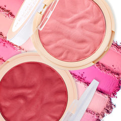 Revolution Beauty London texture close-up showing smooth pressed powder finish