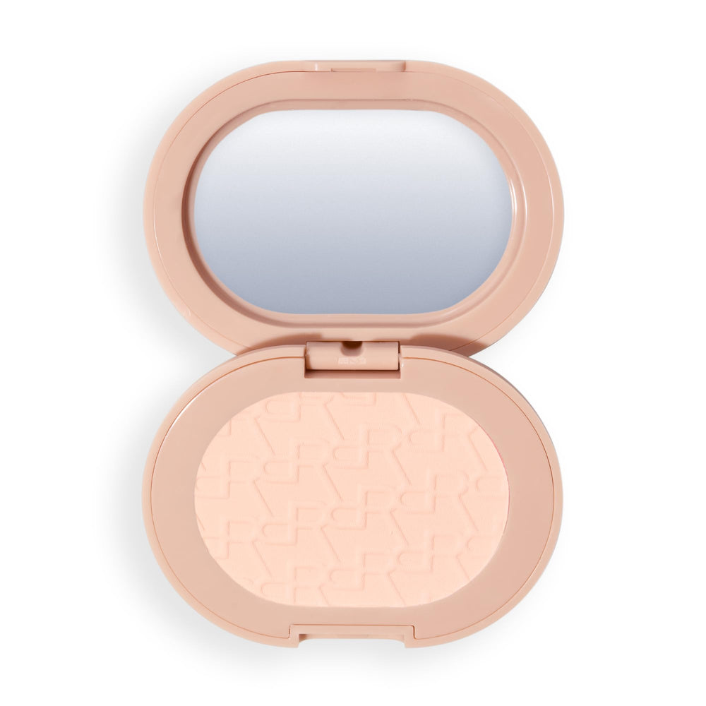 Revolution Powder Pops front packaging showing compact and brand, convenient for touch-ups