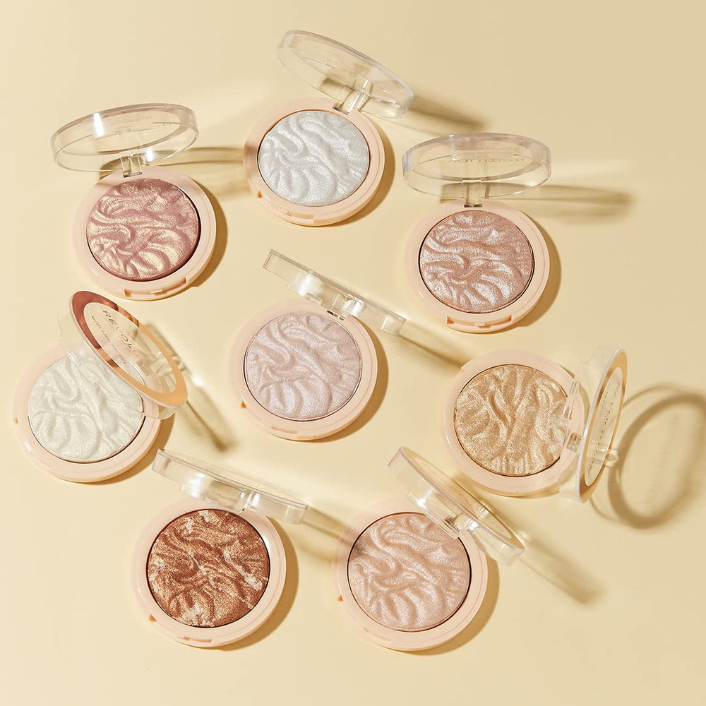 Revolution Beauty London compact label and packaging showing vegan cruelty-free benefit