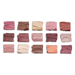 Revolution Beauty London close-up of pans showing shimmer texture and rich pigment for bold color