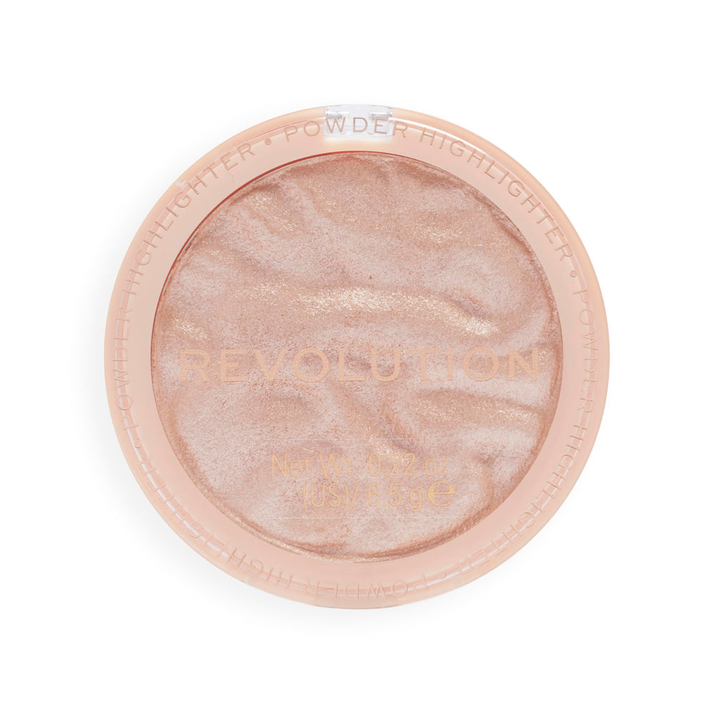 Revolution Beauty London compact beside coin for size comparison showing portable benefit