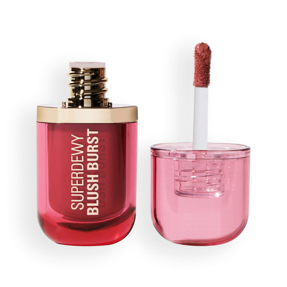 Revolution Skincare London front packaging shot showing rose dusty pink and travel-friendly benefit