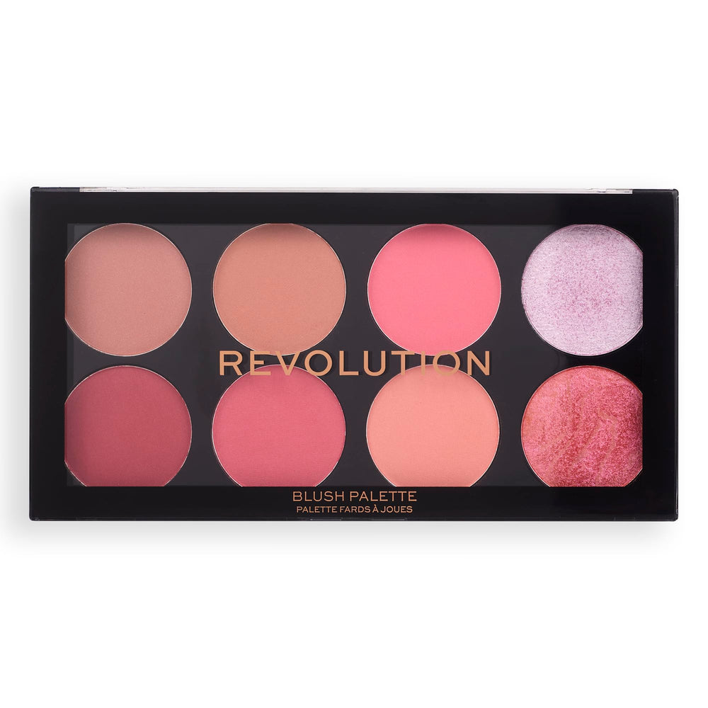 Revolution Beauty London model applying palette to cheeks showing buildable glow and everyday use