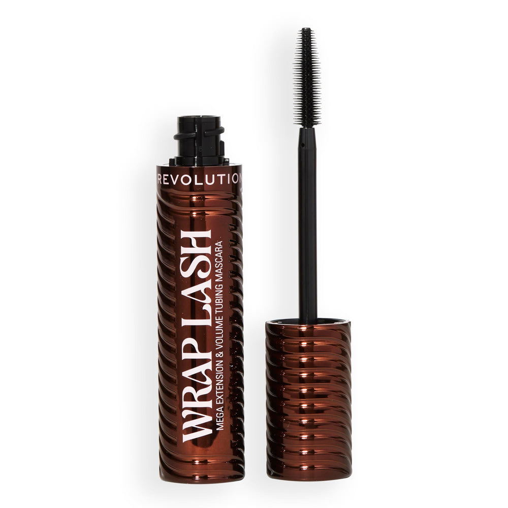 Revolution Beauty London front packaging showcasing product and shade brown benefits