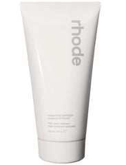Rhode cleanser front packaging showing tube and product name, highlights brightening benefit