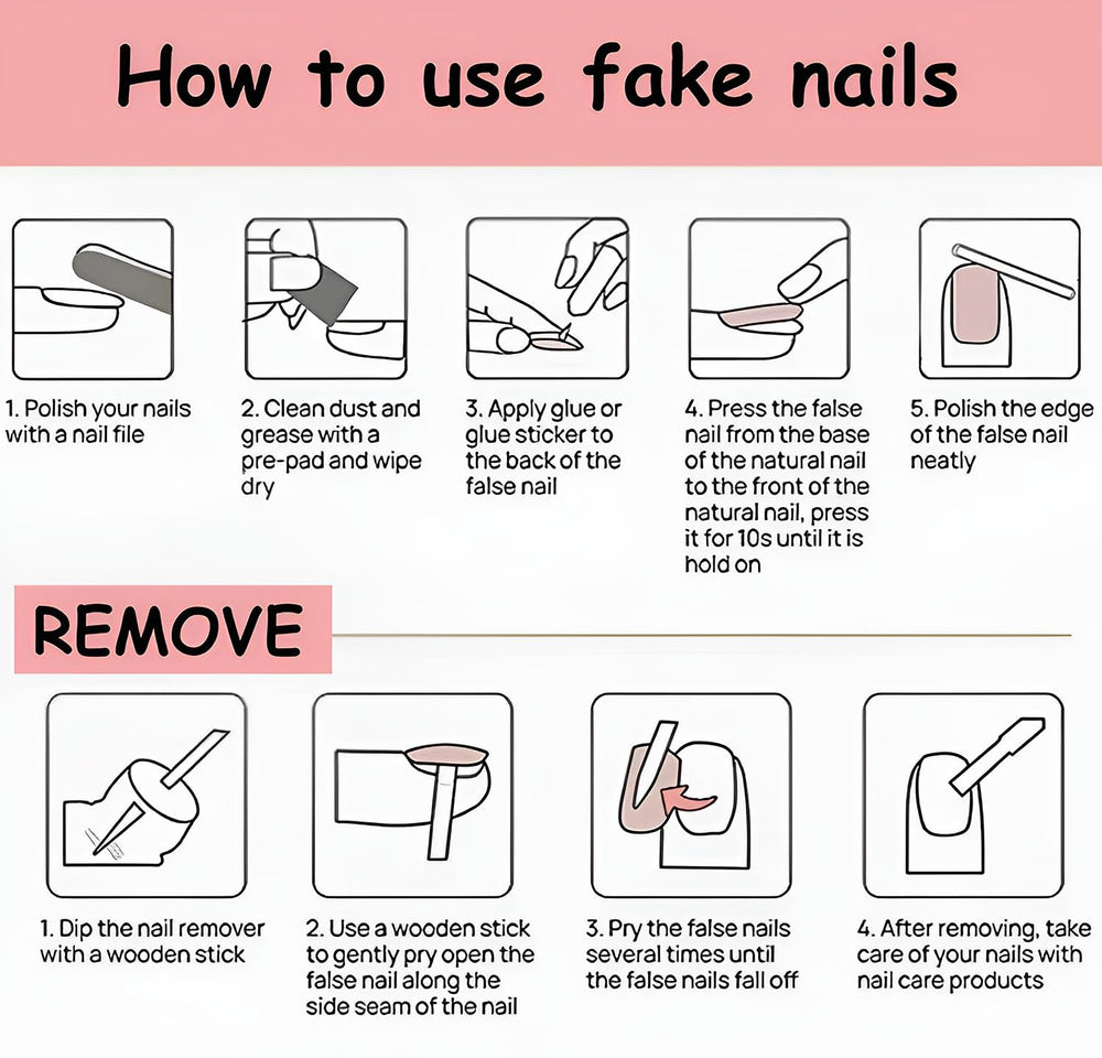 Rhspayh press-on application demonstrating quick adhesive benefit for fast nails