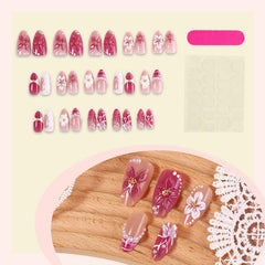 Rhspayh close-up of pink flower design and pearl gloss, detailed finish