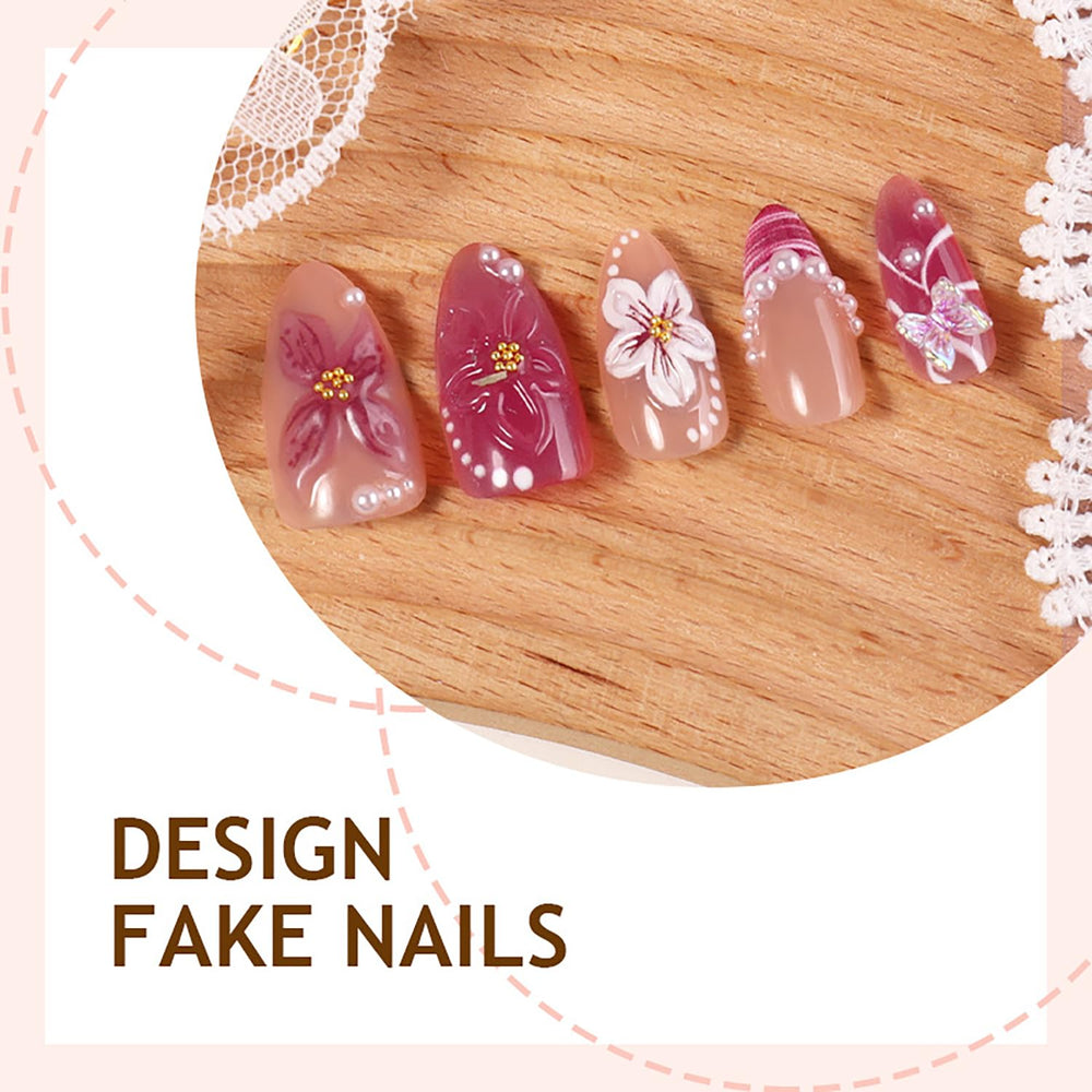 Rhspayh side profile of almond shape nails, natural-looking contour benefit