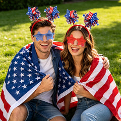 Ricawa detail ribbon and flag pattern showing patriotic design and visible colors