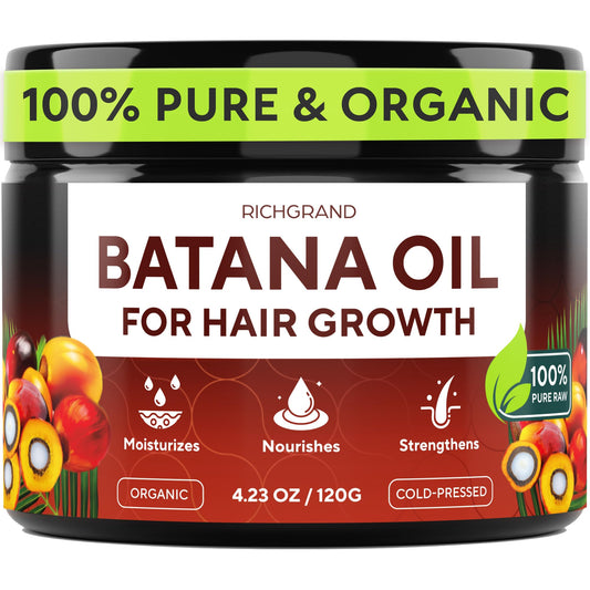 RICHGRAND jar front view showing pure Batana Oil benefits