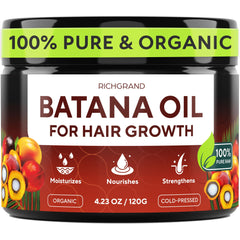 RICHGRAND jar front view showing pure Batana Oil benefits