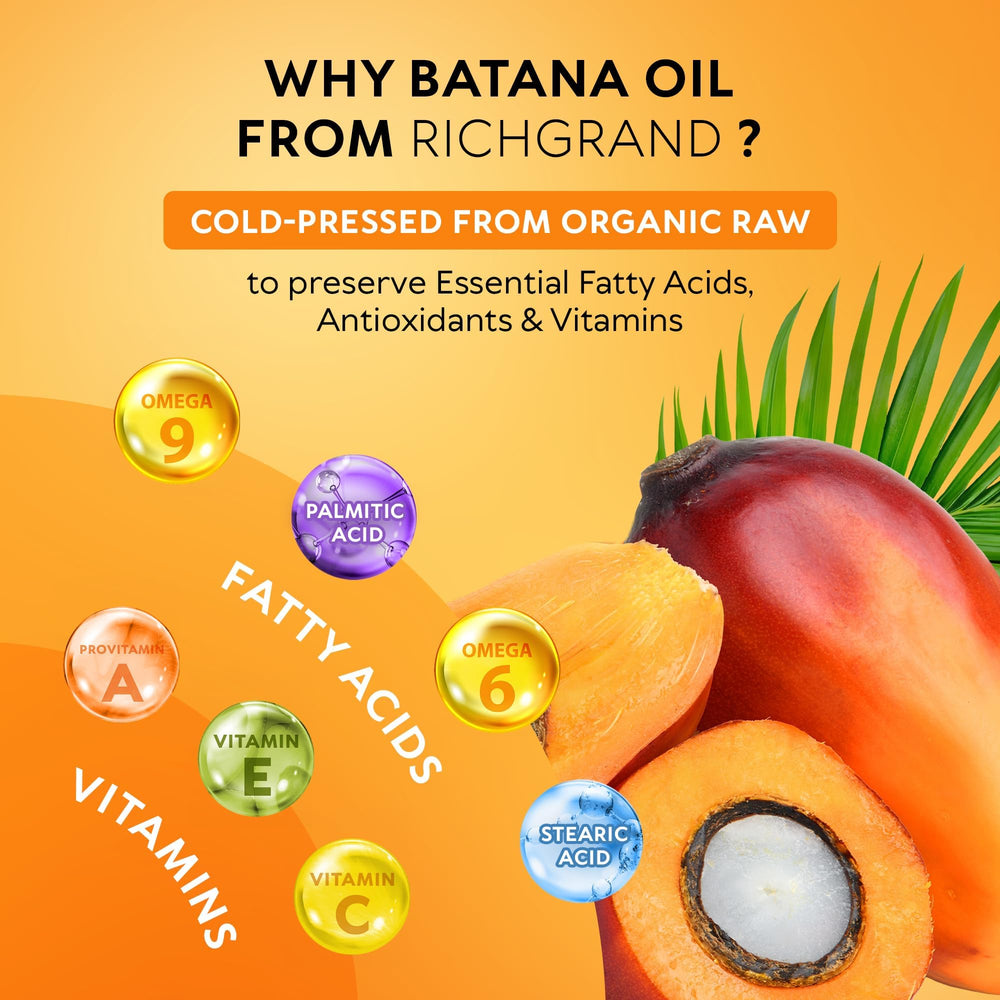 RICHGRAND massaging warmed Batana into scalp to reduce dryness