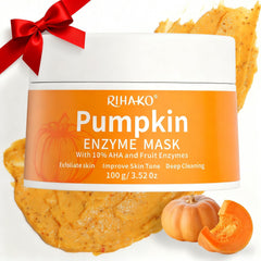 RIHAKO front packaging showing pumpkin mask jar and gift-ready design benefit clarity