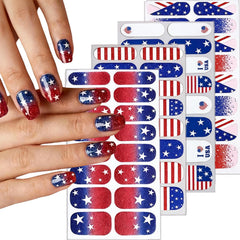 RIICFDD front packaging showing four patriotic flag sticker sheets and benefit of variety
