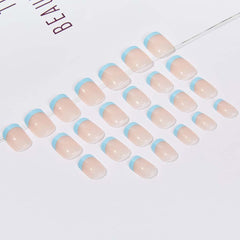 RikView in-hand application with nail adhered demonstrating quick salon look