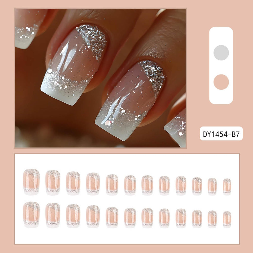 Rilafuvu close-up of white French tip edge showing crisp lines and salon finish benefit