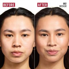 Rimmel bronzing stick swiped on cheek demonstrating natural sculpt and warmth