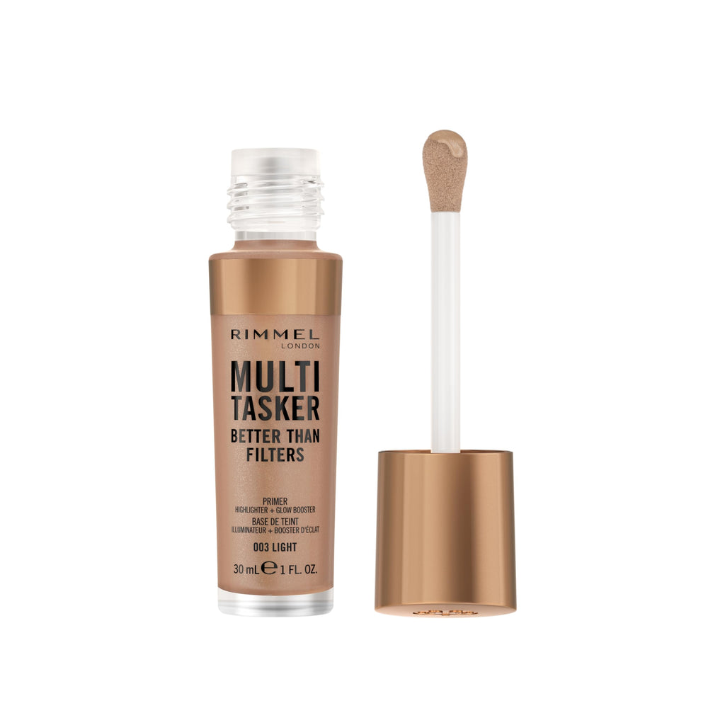 Rimmel front packaging showing bottle and label, brand glow effect