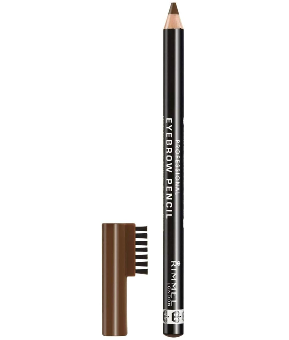 Rimmel hazel brow in use on model demonstrating natural shaping and definition benefit