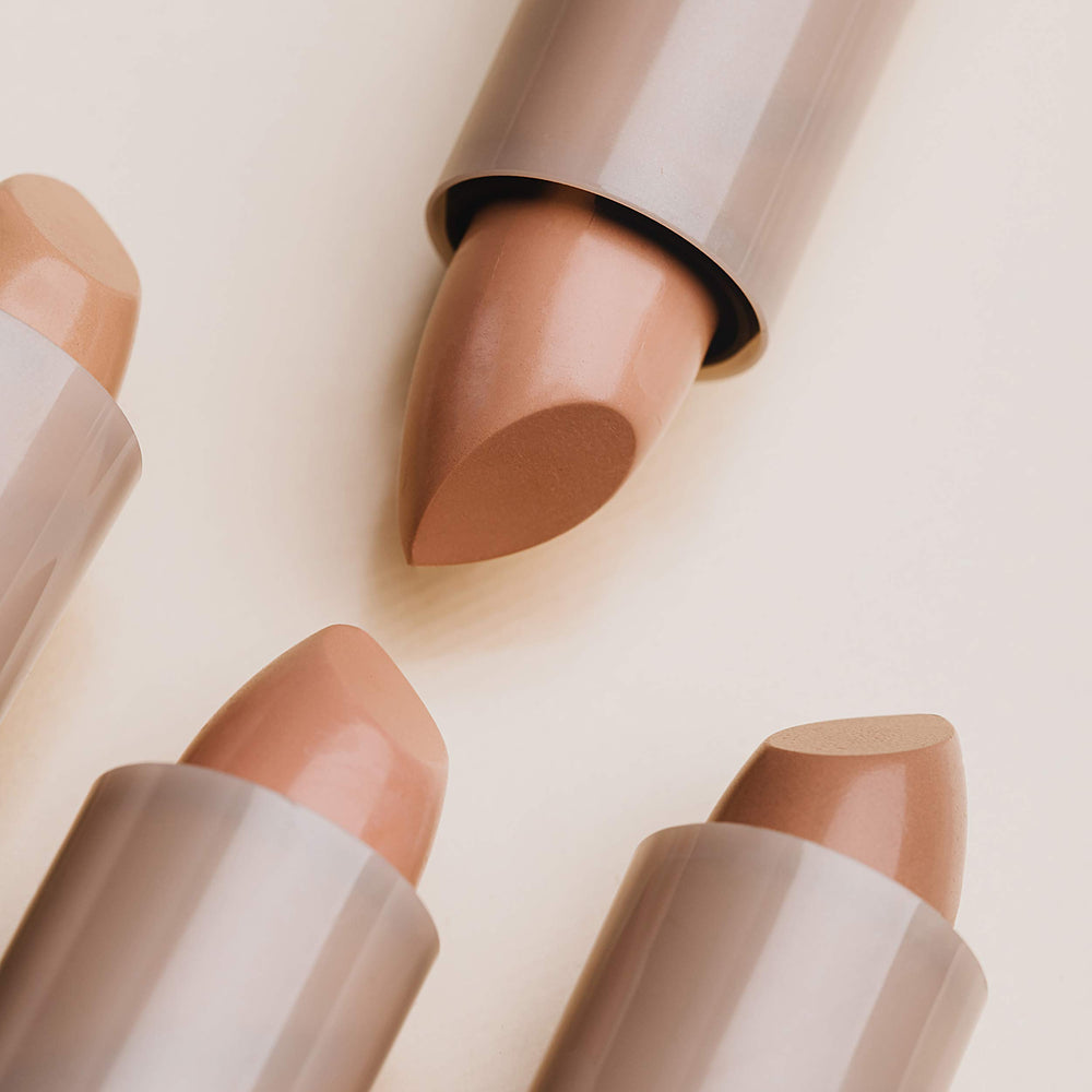 Rimmel creamy texture swatch of 103 Soft Honey showing smooth blendability