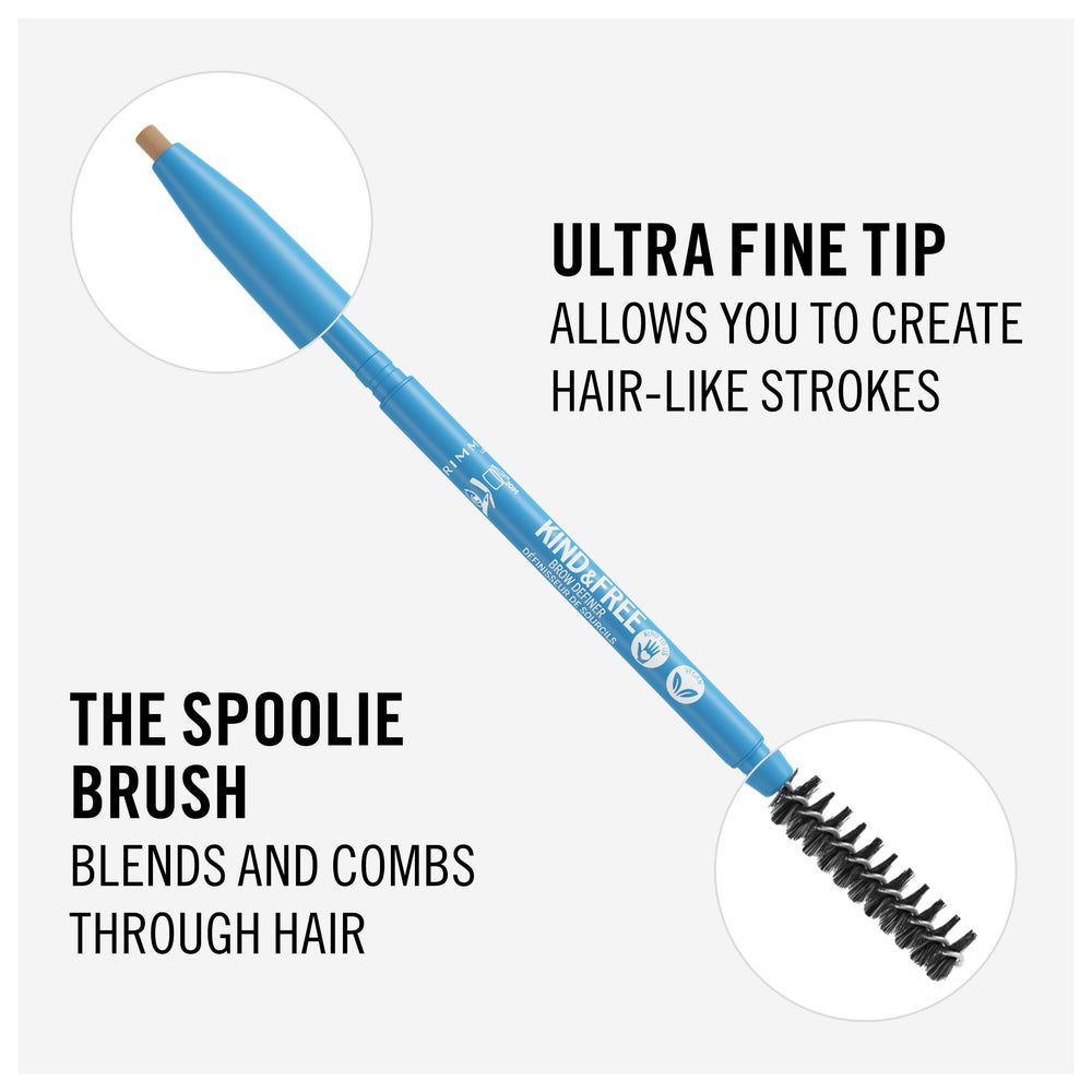 Rimmel Kind & Free held in hand to show compact size and travel-friendly convenience