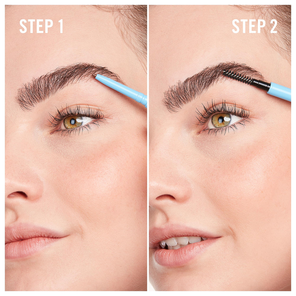 Rimmel Kind & Free spoolie brush detail blending pigment for a natural groomed finish