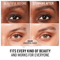 Rimmel clear wax texture smear highlighting non-flaking smooth finish